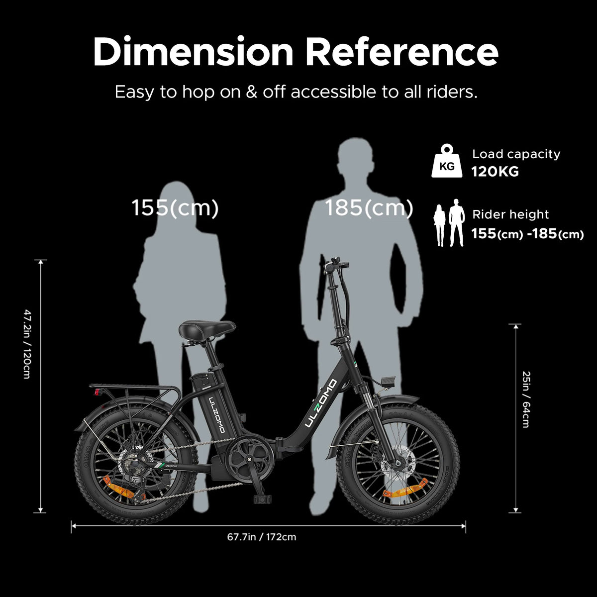 Vélo Électrique Pliant Ulzomo Dolphin – 250W, 20", Autonomie jusqu’à 89 km