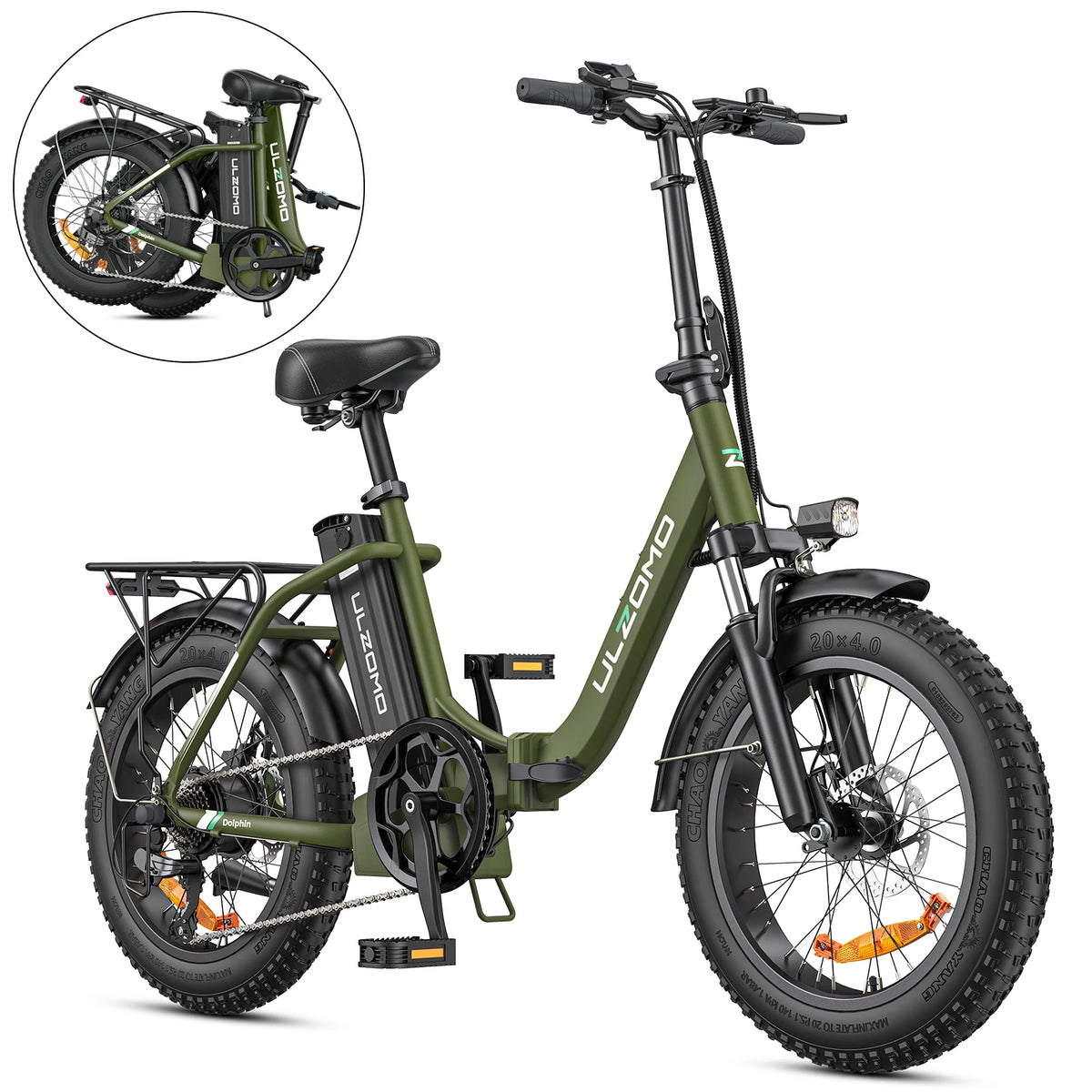 Vélo Électrique Pliant Ulzomo Dolphin – 250W, 20", Autonomie jusqu’à 89 km